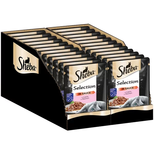 Sheba Selection in Sauce vrećice mega pakiranje 24 x 85 g - Selection in Sauce mit Lachs