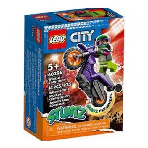 Lego kocke kaskaderski motor za vožnjo po zadnjem kolesu City Stunt 60296 Cene