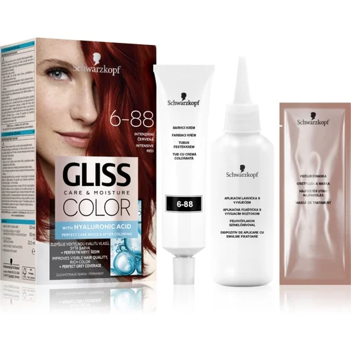 Schwarzkopf Gliss Color trajna boja za kosu nijansa 6-88 Intensive Red 1 kom