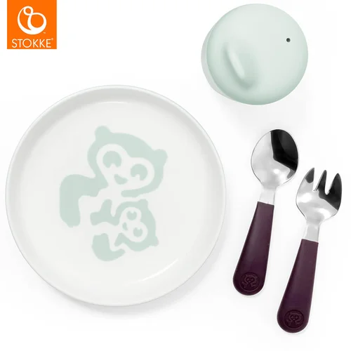 Stokke set za hranjenje munch™ essentials soft mint (3 dijelni set)