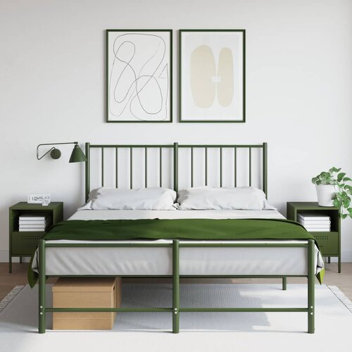 vidaXL Noćni ormarići 2 kom maslinastozeleni 36 x 39 x 50,5 cm čelični Cijene