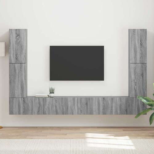  Set TV komoda 8 pcs Siva Sonoma Konstruirano drvo Cijene