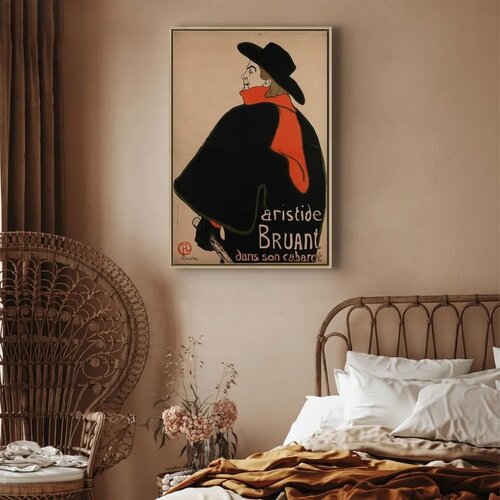  Slika - Aristide Bruant: Dans son cabaret (1 Part) Vertical 60x90 U prirodnom drvenom okviru Slike
