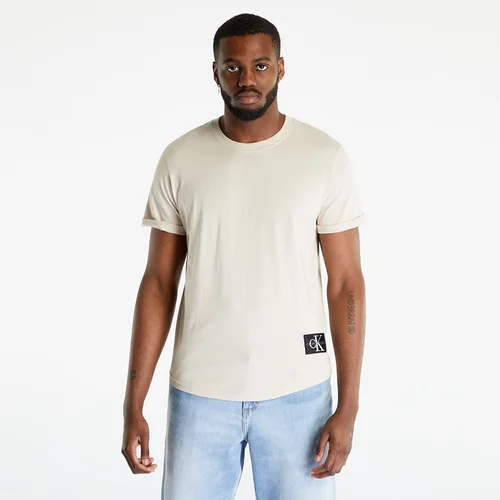 Calvin Klein Majica bež / črna / bela