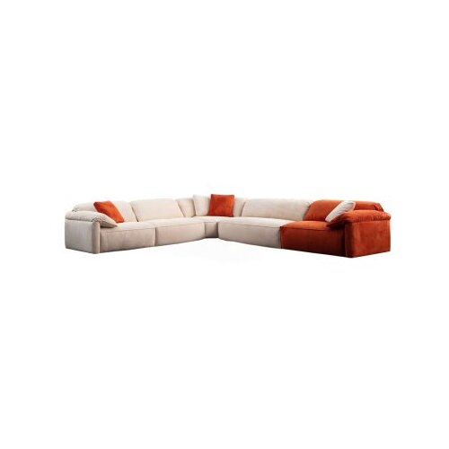 Atelier Del Sofa ugaona sofa flamingo corner 2 krem orange Slike