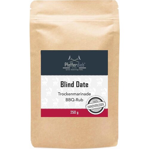 Pfefferdieb Blind Date - Premium začimba za žar, suha marinada, BBQ Rub - 250 g Slike