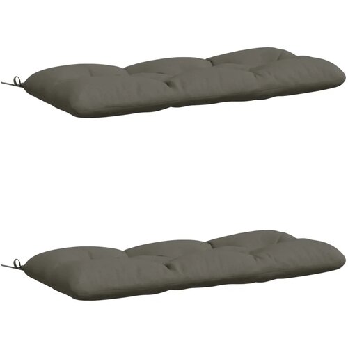  Jastučići za klupe VIANEN 2 kom. 100% poliester Siva - Siva 120 x 50 x 12 cm Slike