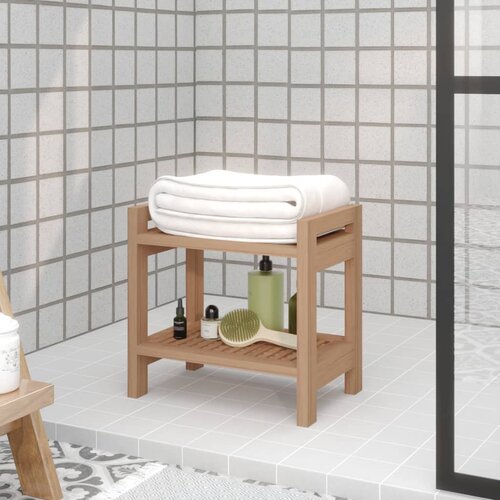 VidaXL Klupa za tu&amp;scaron; 45 x 30 x 45 cm od masivne tikovine Slike