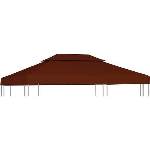 vidaXL Streha za paviljon 2-delna 310 g/m² 4x3 m terakota Cene