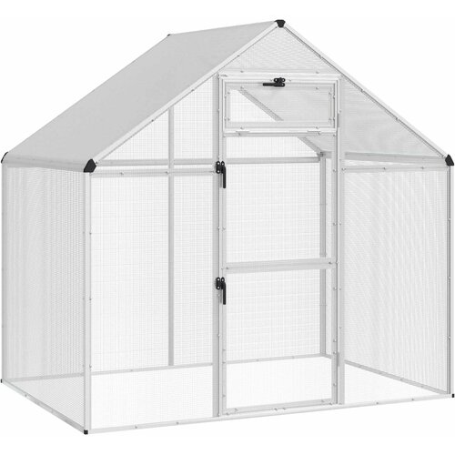 vidaXL Kavez za ptice Srebrna 181 5 x 112 x 173 5 cm - Srebrna 181 5 x 112 5 x 173 5 cm Cijene