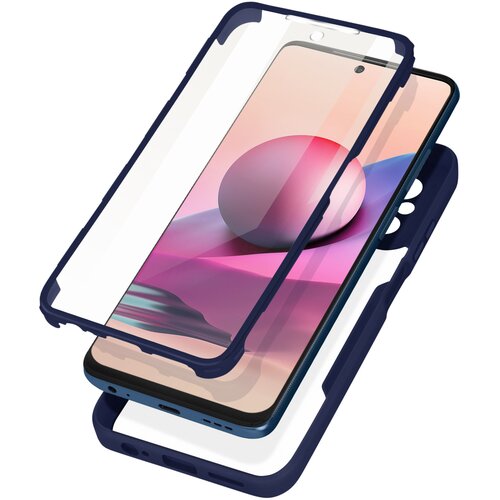 AVIZAR Ovitek Xiaomi Note 10 / Note 10S, zadnji del iz pleksiglasa z modr obroba, (20617078) Cene