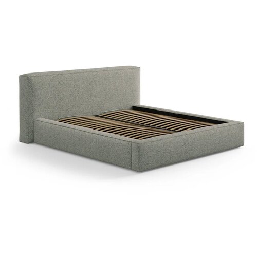 Micadoni Zeleni tapecirani bračni krevet s prostorom za odlaganje s podnicom 160x200 cm Simon Olivia – Cijene