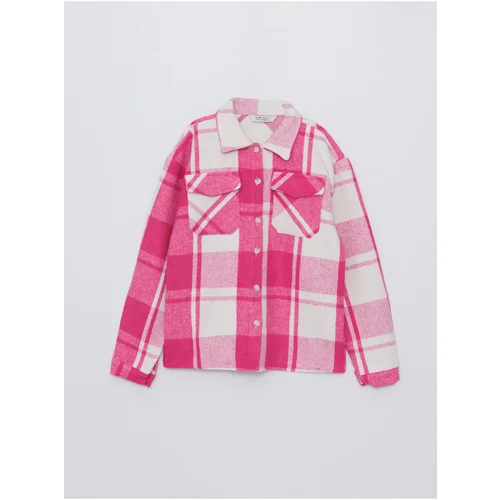 LC Waikiki Plaid Long Sleeve Girls Shirt Jacket