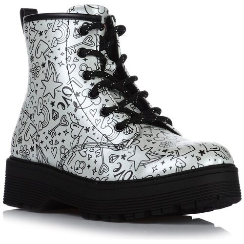 Skechers Čizme za devojčice Gravlen hi doodle down, Belo-crne Slike