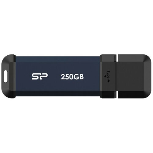 SiliconPower 250GB USB Flash Drive, USB3.2 Gen.2, Marvel Xtreme M80, Read up to 600 MB/s, Write up to 500MB/s, Blue ( SP250GBUF3S60VPB ) Slike