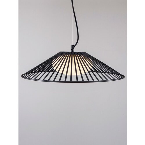 Nova Luce Mat črna kovinska LED viseča svetilka s steklenim senčilom &amp;oslash; 50 cm Brume &amp;ndash; Slike