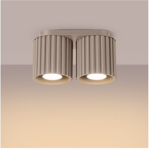 Sollux Smeđe-sivi metalni reflektor 10x21 cm Zora &amp;ndash; Slike