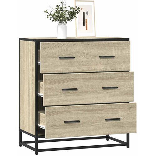  Komoda boja hrasta 68x35x76 cm konstruirano drvo i metal Cijene