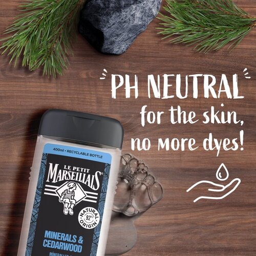 Le Petit Marseillais Minerals &amp;amp; Cedarwood gel za prhanje 4 v 1 za mo&amp;scaron;ke 400 ml Slike