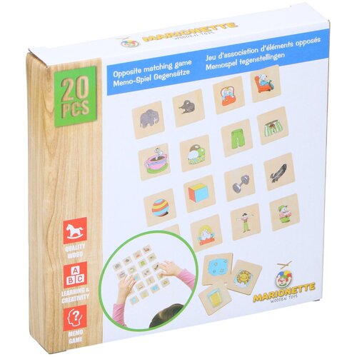  MARIONETTE WOODEN TOYS Drvena edukativna igra uparivanja suprotnosti Slike