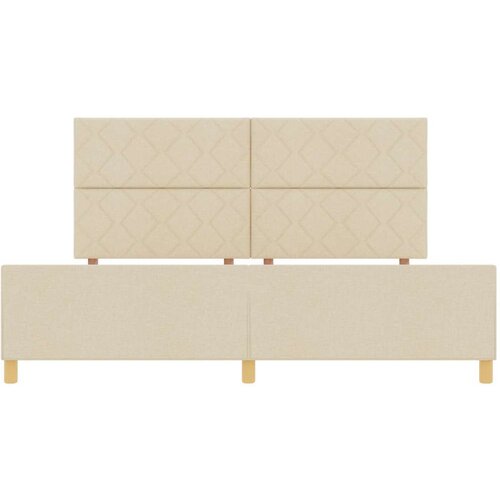 vidaXL Postelja Krem 200x200 cm Tkanina, (22051327) Cene