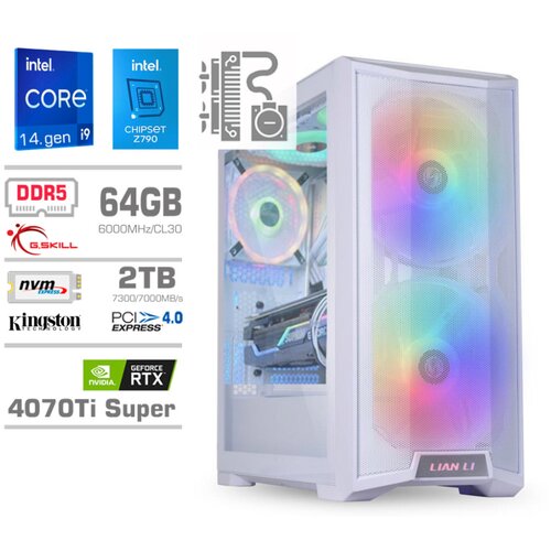 MEGA Računalnik TWR S10 i9-14900KF/RTX4070Ti Super/64GB-DDR5/2TB-4.0/1000W/Brez OS/bela RGB, (21218394) Cene