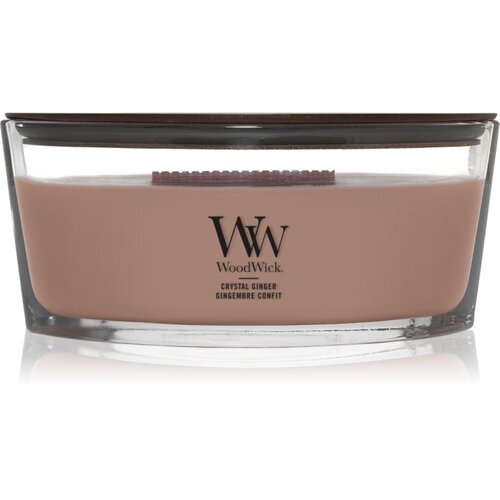 WoodWick Crystal Ginger dišeča sveča z lesenim stenjem 453.6 g Cene