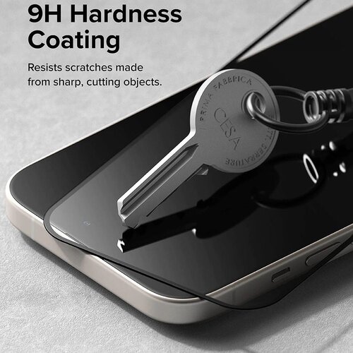 Ringke Cover Display ID Glass kaljeno staklo za iPhone 15 -Privacy Slike