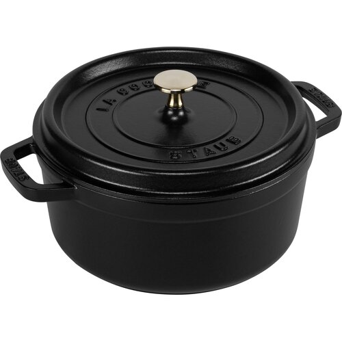 Staub La Cocotte 20cm round, black, Cast Iron Cijene