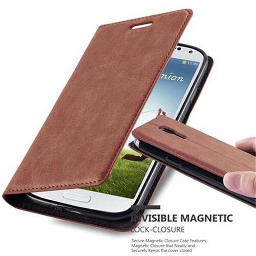 Cadorabo Ohi&scaron;je, združljivo z Samsung Galaxy S4 v kapučino rjava - Za&scaron;čitni ovitek z magnetnim zapiranjem, stoječo funkcijo in režo za kartice, (20557874) Cene