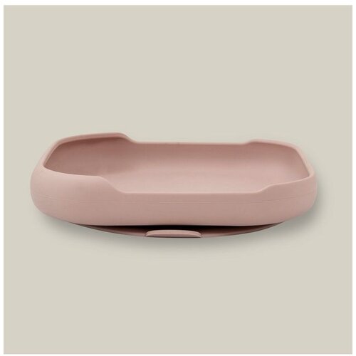 Interbaby silikonski tanjur s vakuumskom podlogom Dark Pink Slike