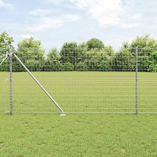  Ograda s postovima Srebrno 1 x 25 m Čelik Cene