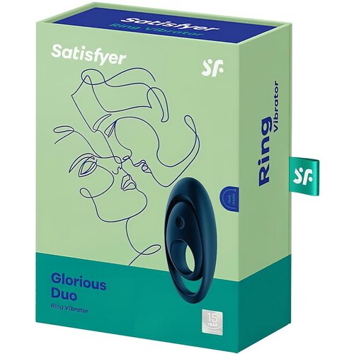 Satisfyer Prsten za penis in testise Glorious Duo, tamno plavi Slike