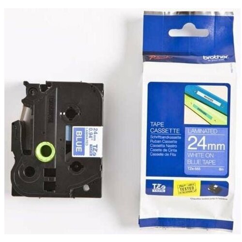 Brother Standardna laminirana traka TZe 24 mm, Bela na modri Cijene