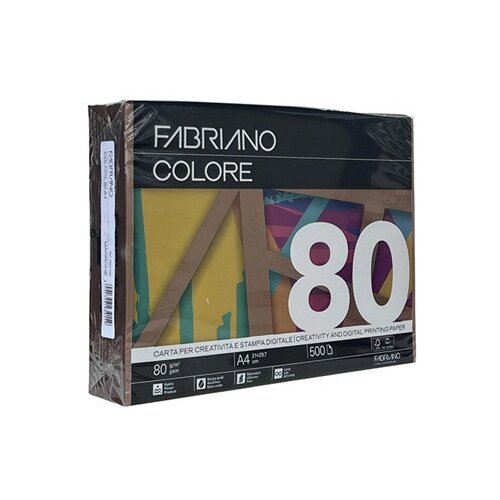  Papir barvni a4 fabriano colore intenzivne barve 80gr FABRIANO - RJAVA - MARRONE Cene