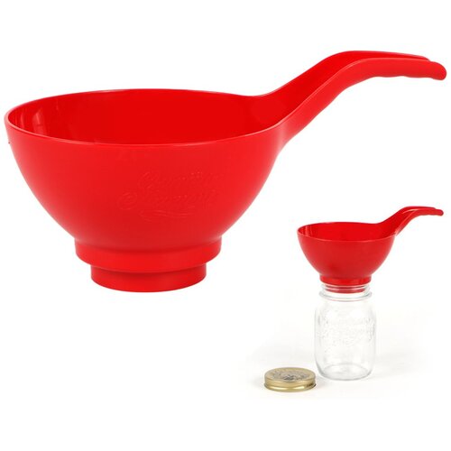 Bormioli Rocco Lijak, lij &scaron;iroko grlo za vlivanje 14cm / rdeč / pvc, (5000200101) Cene