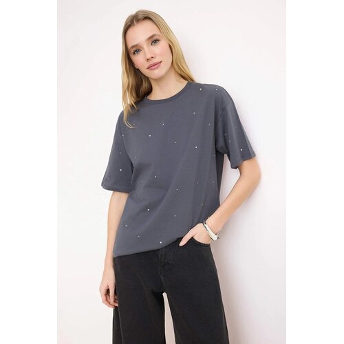 TRENDYOLMILLA Ženska majica TWOSS23TS00153, Antracit Cene