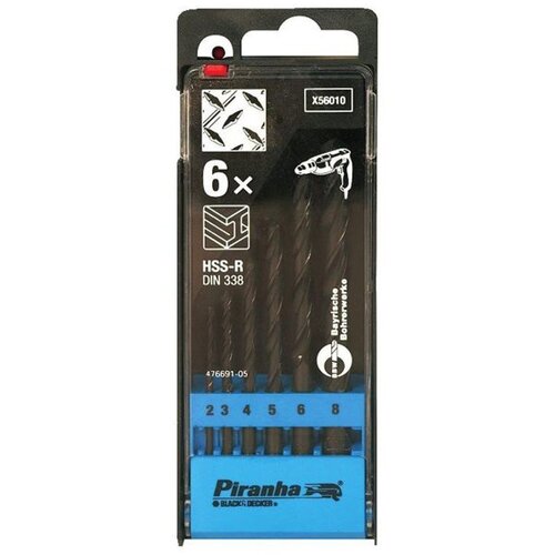 Black & Decker BLACKDECKER garnitura svedrov HSS 2-8 GAR.6 K X56010 Cene