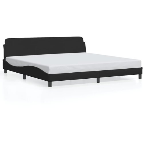  The Living Store Posteljni okvir brez vzmetnice črn 200x200 cm blago - Posteljni Okvir, (21526203) Cene
