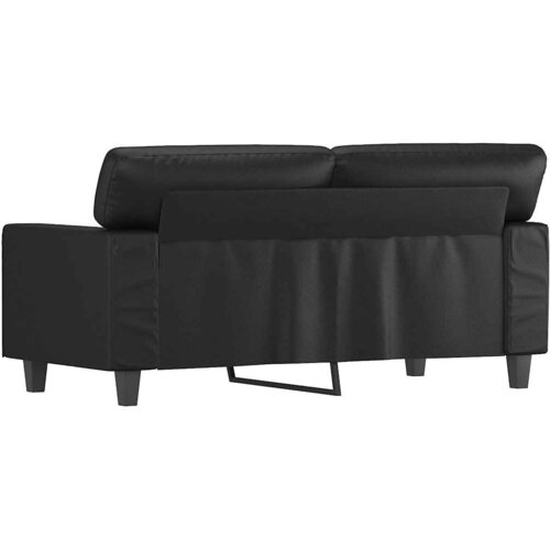  Dvosjed od tkanine crni 120 cm od umjetne kože Slike