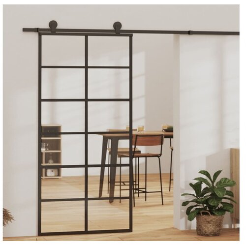  Klizna vrata od stakla ESG i aluminija 90 x 205 cm crna Cijene