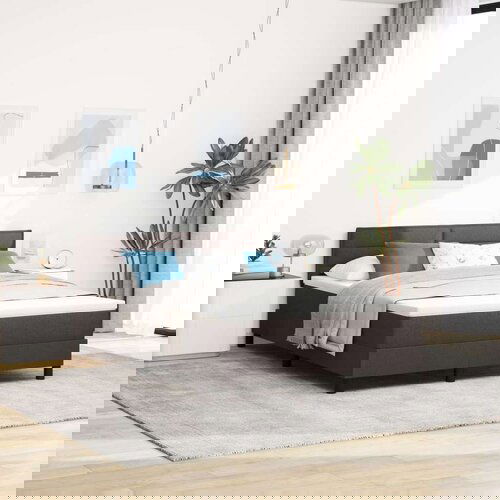  okvir postelje z vzmetnico Temno siva Tkanina 160 x 200 cm, (22067320) Cene