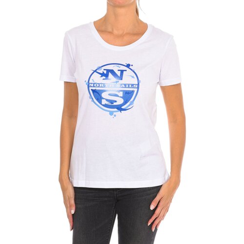 North Sails Majice s kratkimi rokavi 9024340-101 Bela Cene