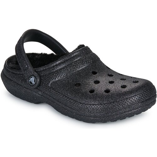 Crocs Cokli Classic Fuzz Lined Glitter Clog Črna Slike