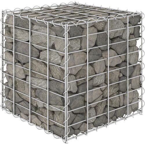 vidaXL Kockasta visoka greda gabion iz jeklene žice 40x40x40 cm Cene