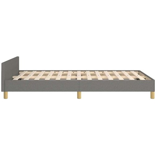 VidaXL Okvir za krevet s uzglavljem tamnosivi 120x190 cm od tkanine Slike
