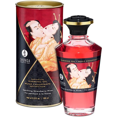 Shunga Afrodizijsko zagrijavajuće ulje - Sparkling Strawberry Wine, 100 ml Slike