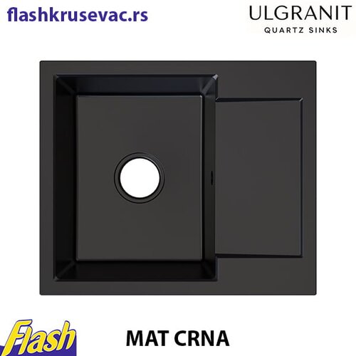  Granitna sudopera Ulgranit ULG590 pravougaona &ndash; vi&scaron;e boja ⚫️ MAT CRNA Cene