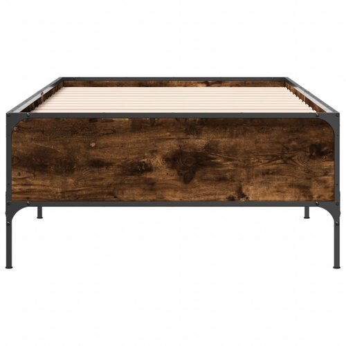 Okvir za krevet boja hrasta 90x200 cm konstruirano drvo i metal Slike