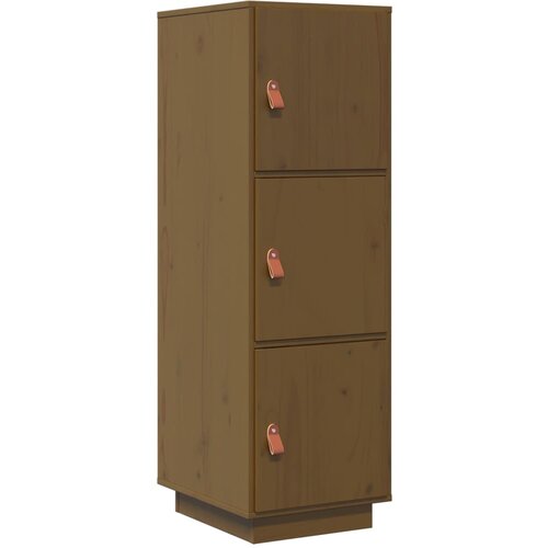 Maison Chic Visoka omara - Komoda - Predalnik medeno rjava 34x40x108,5 cm trdna borovina, (21719952) Slike